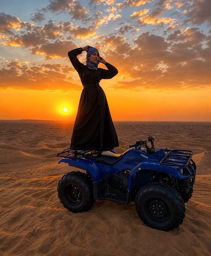 gIRL ON BIKE IN DESERT
